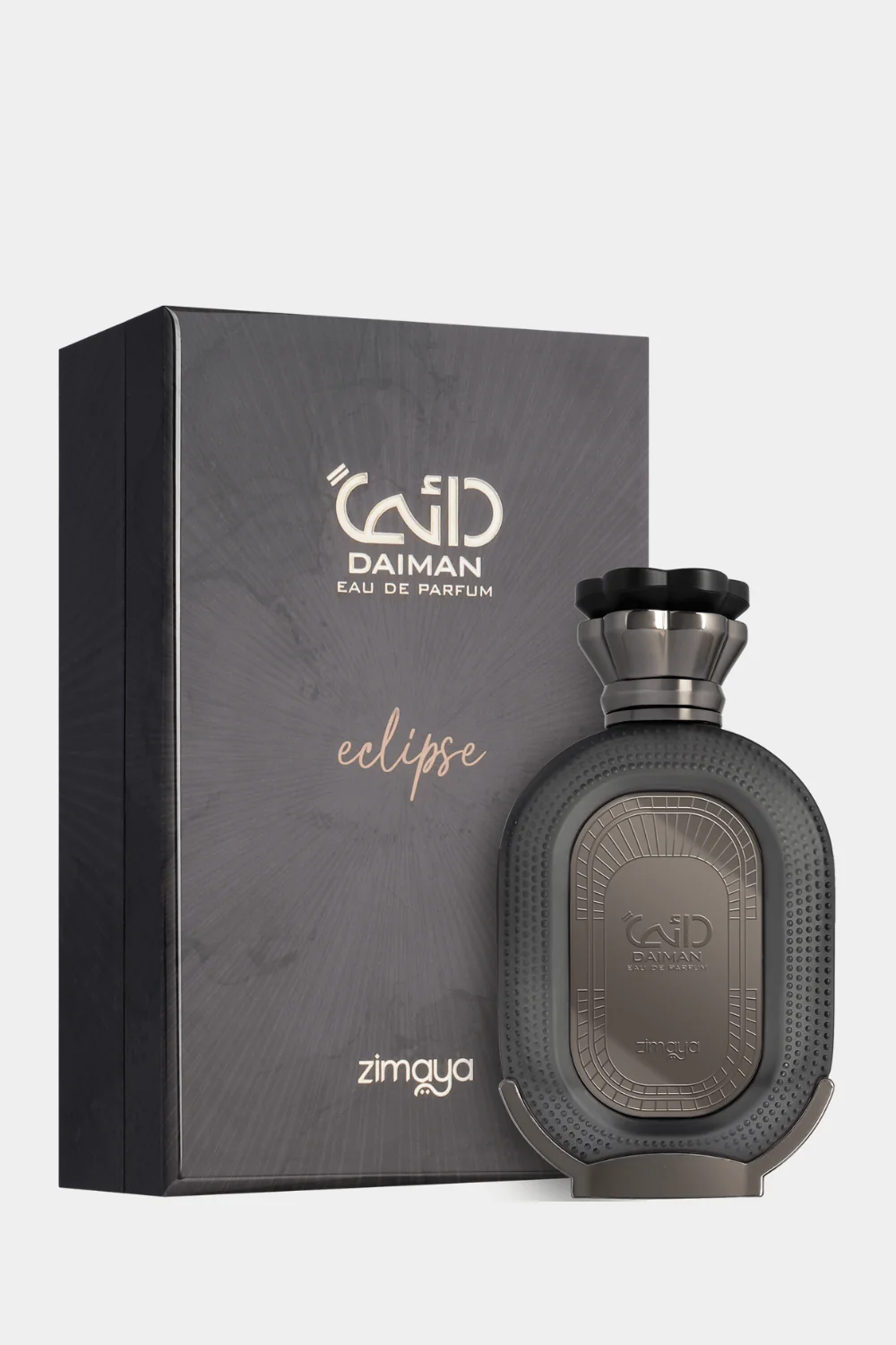 Zimaya Daiman Eclipse Eau de Parfum bottle with gift box
