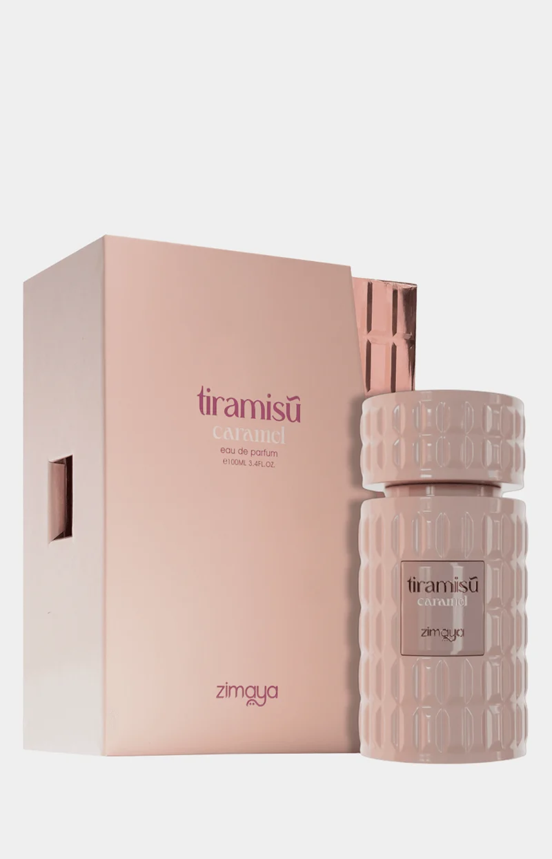 Zimaya Tiramisù Eau de Parfum bottle with gift box