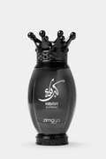 Zimaya Kibria Supremo Eau de Parfum matte black bottle with crown cap front view