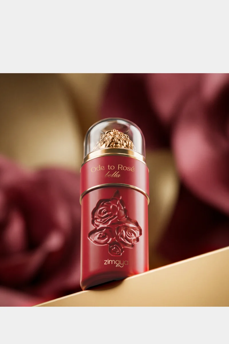 Zimaya Ode to Rosé Bella bottle lifestyle shot with roses