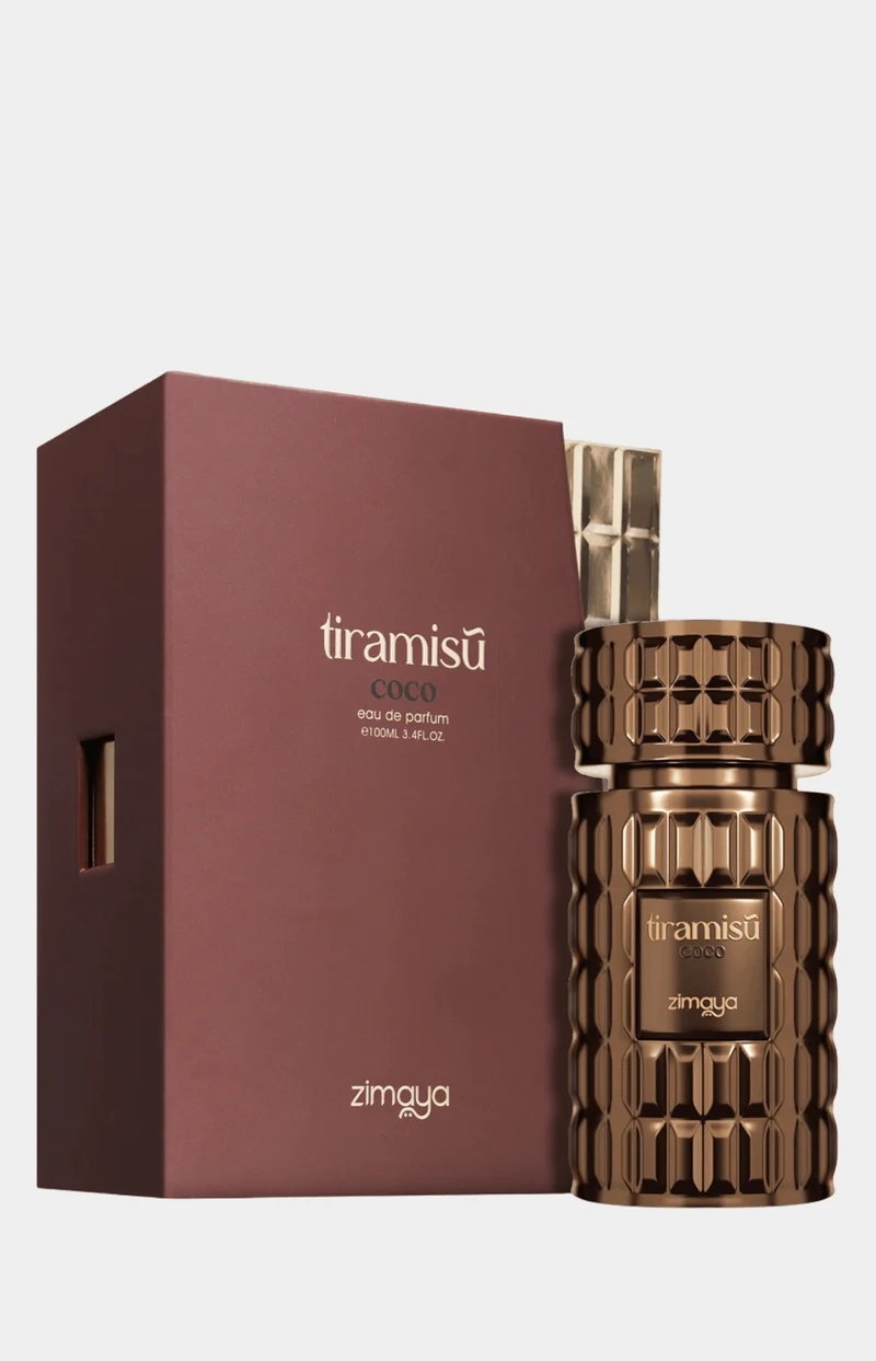 Zimaya Tiramisù Coco Eau de Parfum bottle with gift box