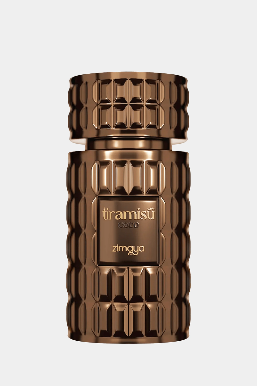 Zimaya Tiramisù Coco Eau de Parfum bronze bottle front view