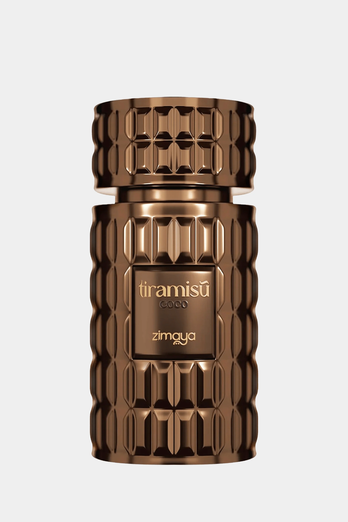 Zimaya Tiramisù Coco Eau de Parfum bronze bottle front view